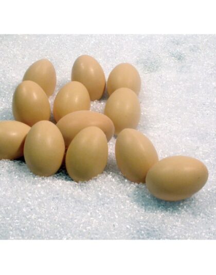 Ägg, brun, 6cm, 12 st/förp