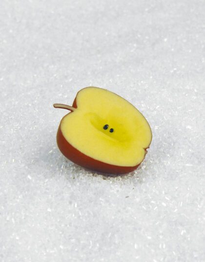 Äpplehalva Röd 6,5cm 3st/för