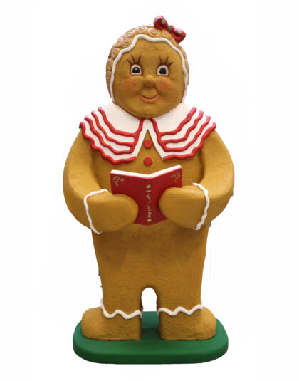 Pepparkaksflicka med öppen Bok