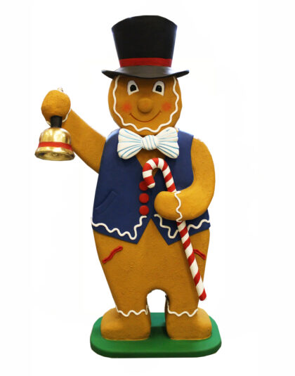 Pepparkaksgubbe med Polkakäpp och Klocka